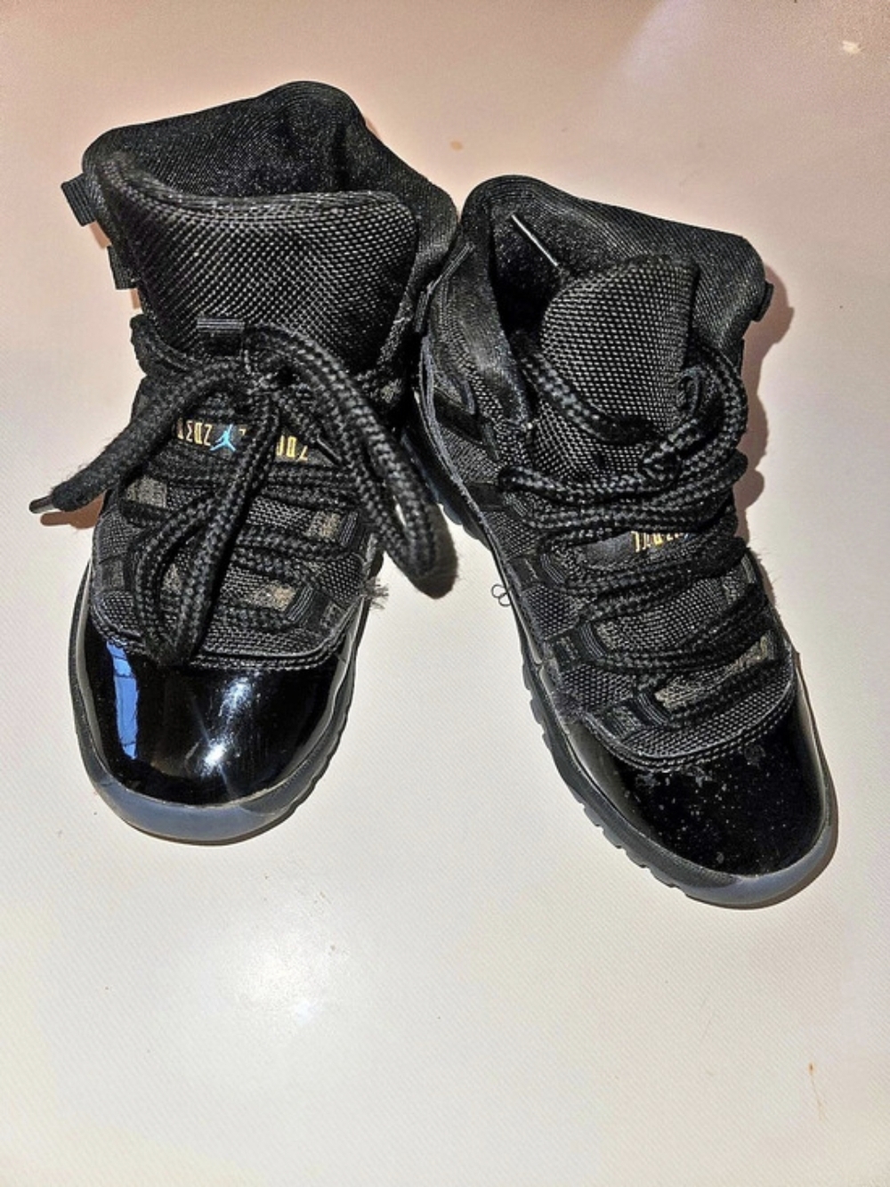 Jordan Air Jordan 11 Retro Gamma Blue Black & Blue Sneakers 13c Good Condition
